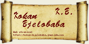 Kokan Bjelobaba vizit kartica